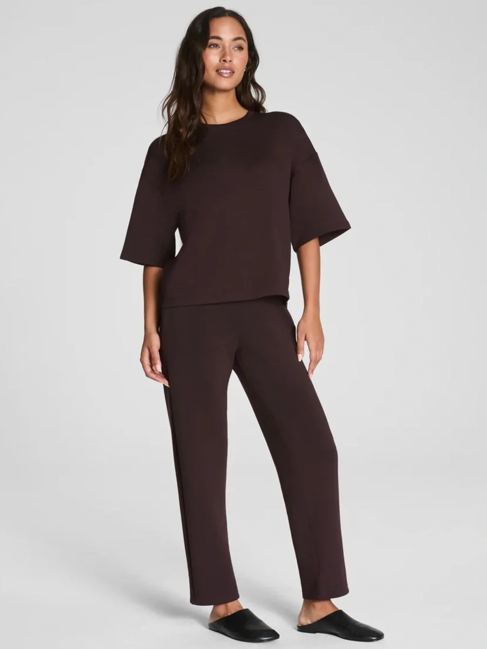 SPANX AirEssentials Slim Straight Pant Truffle Brown Size XL Petite XLP NWT New